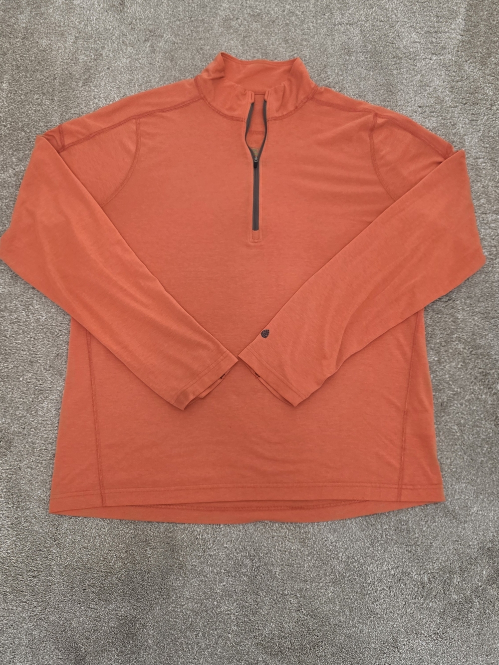 Stio Half Zip Pullover Mens XL Rust Athletic Gorpcore Hiking Outdoor Layer